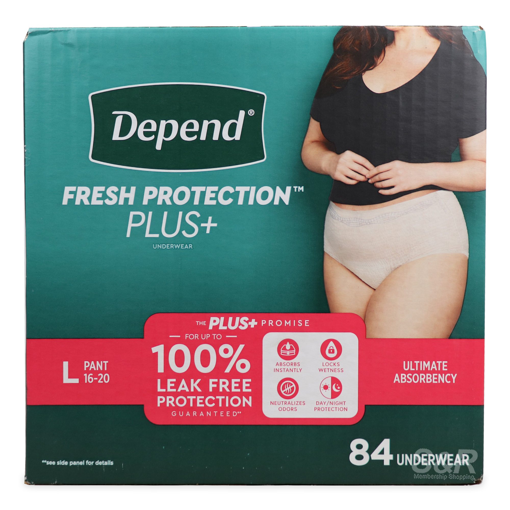 Depend Fit-Flex Women’s Underwear Large 84pcs